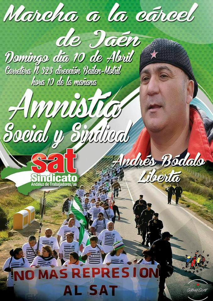 Andalucía: Campaña Internacional por el indulto de Andrés Bódalo